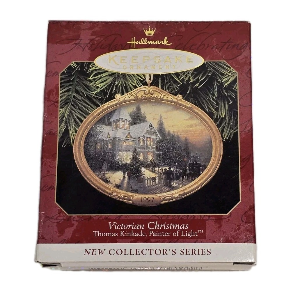 🎄 Hallmark Thomas Kinkade Victorian‎ Christmas Ornament 1997 EUC Collector 🎁
